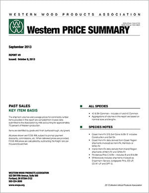 Western Price Summary (Monthly Report)